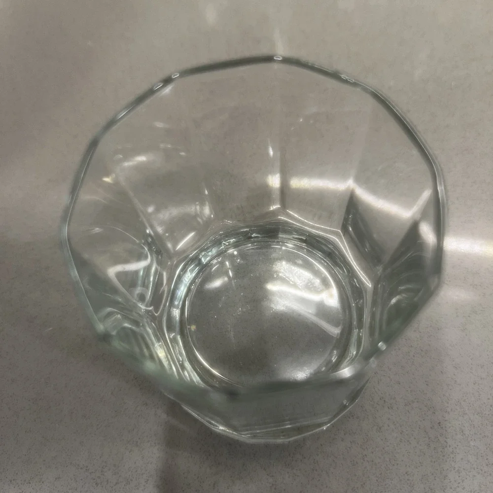 3-VTG-Anchor Hocking Essex Clear Rocks Glasses Octagon DOF Whiskey Tumblers USA